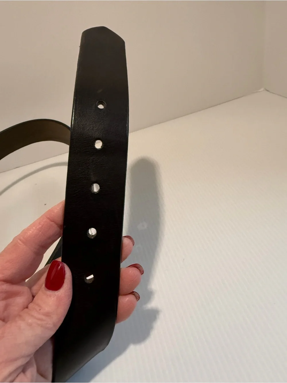 True Vintage 90s Gap Black Leather Belt Size 34 Made in USA